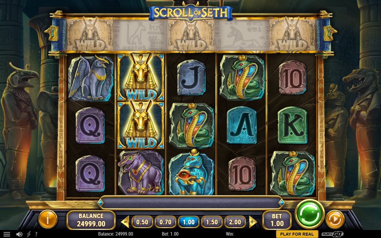Scroll of Seth base game reels