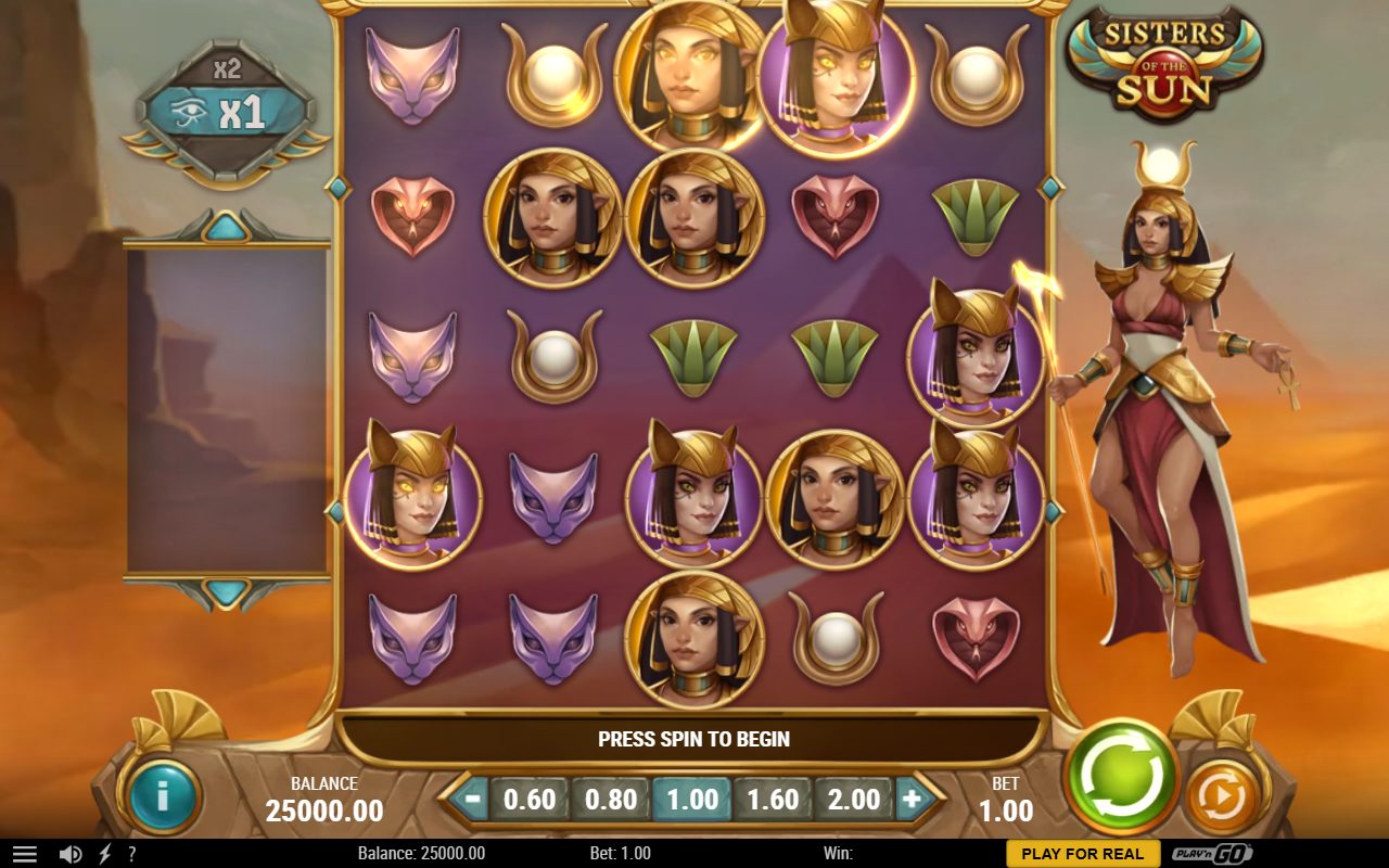 Sisters of the Sun base game reels