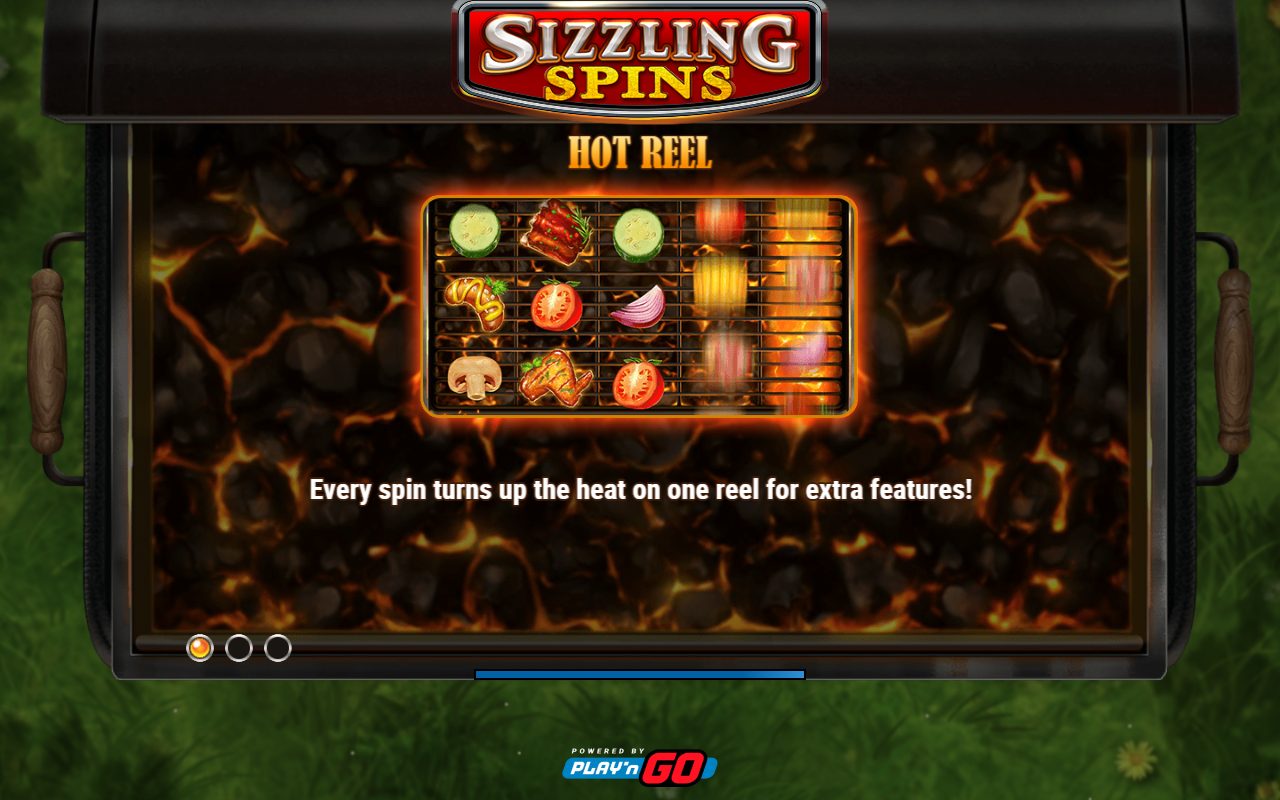 Sizzling Spins game lobby / feature intro