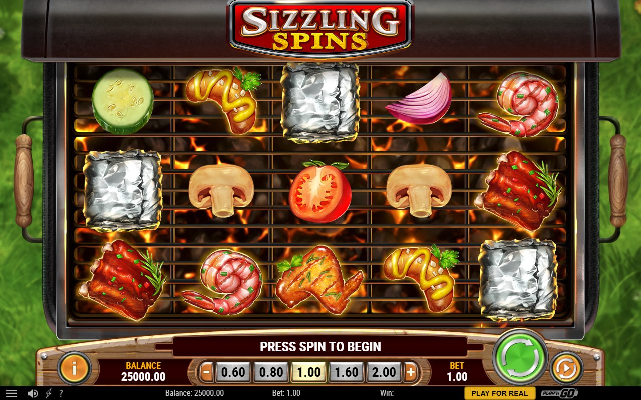 Sizzling Spins base game reels