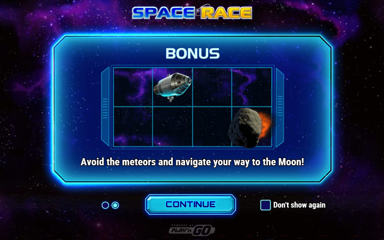 Space Race game lobby / feature intro