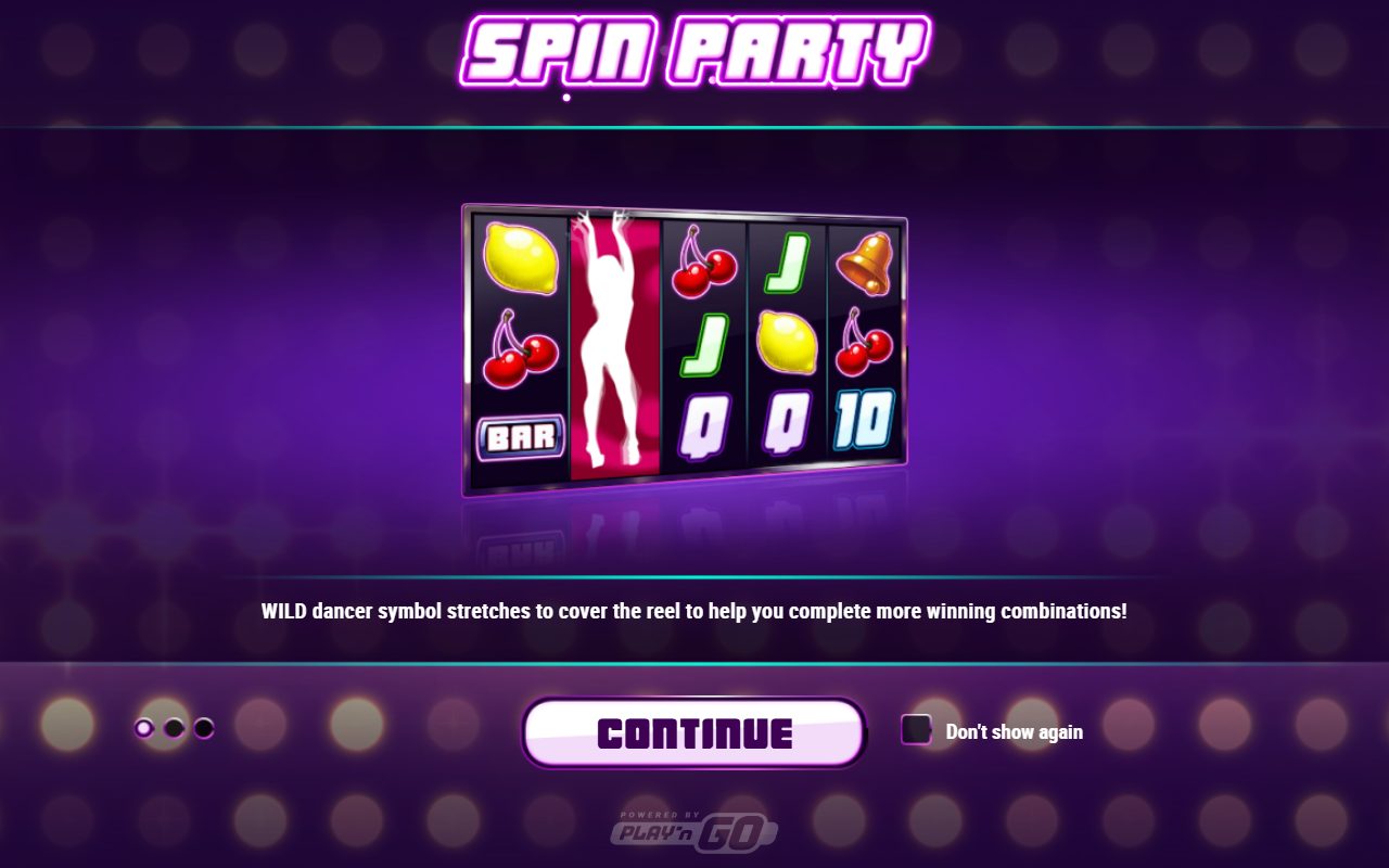 Spin Party game lobby / feature intro