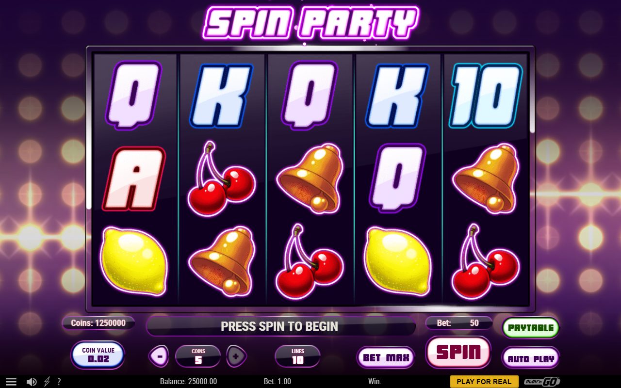 Spin Party base game reels