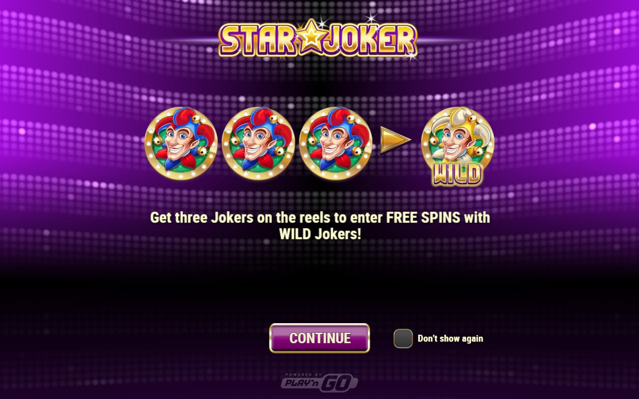 Star Joker game lobby / feature intro
