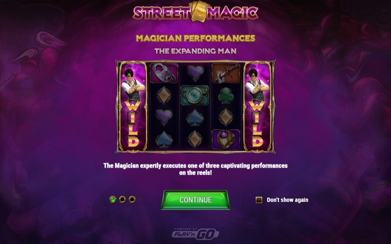 Street Magic game lobby / feature intro