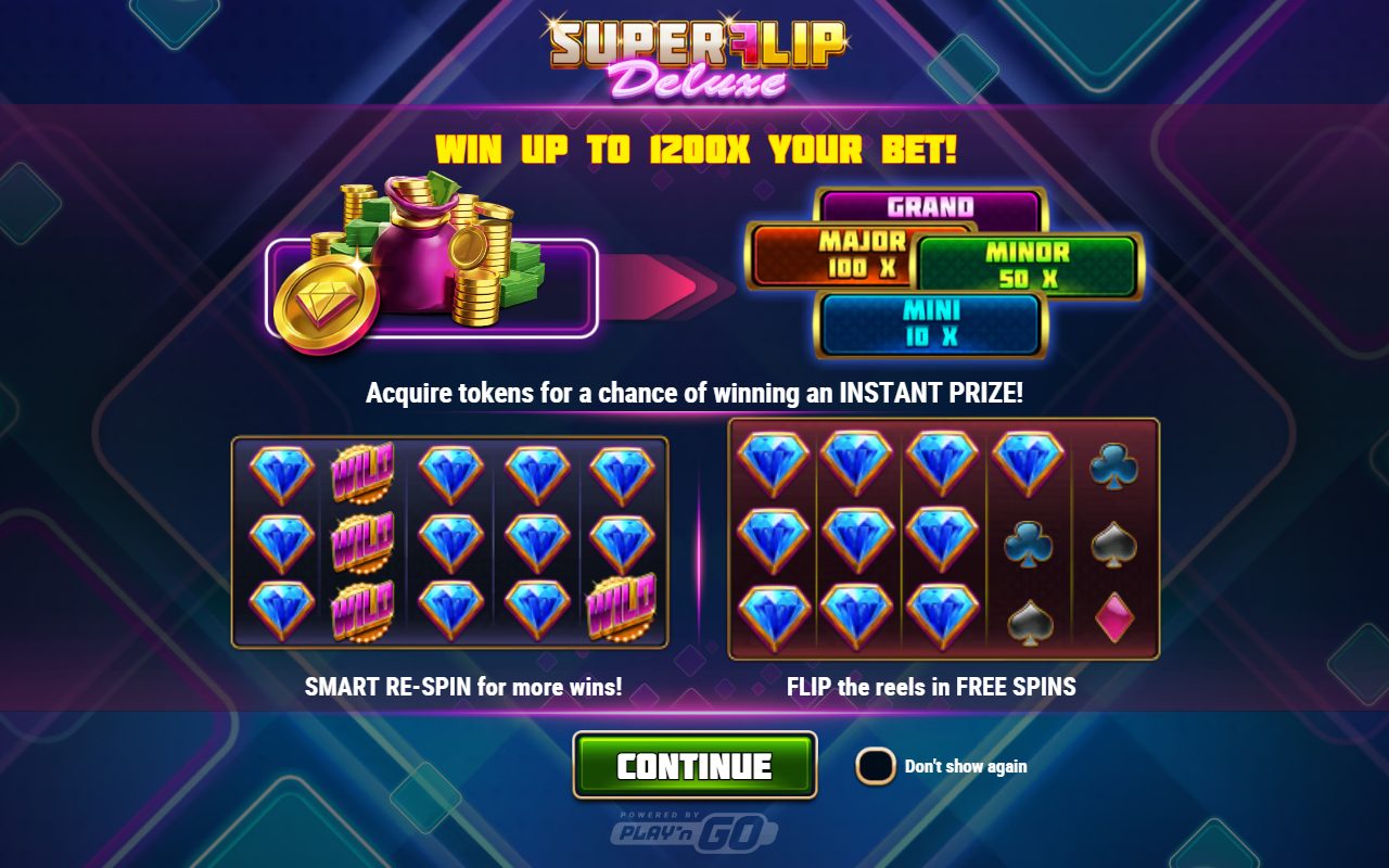 Super Flip Deluxe game lobby / feature intro