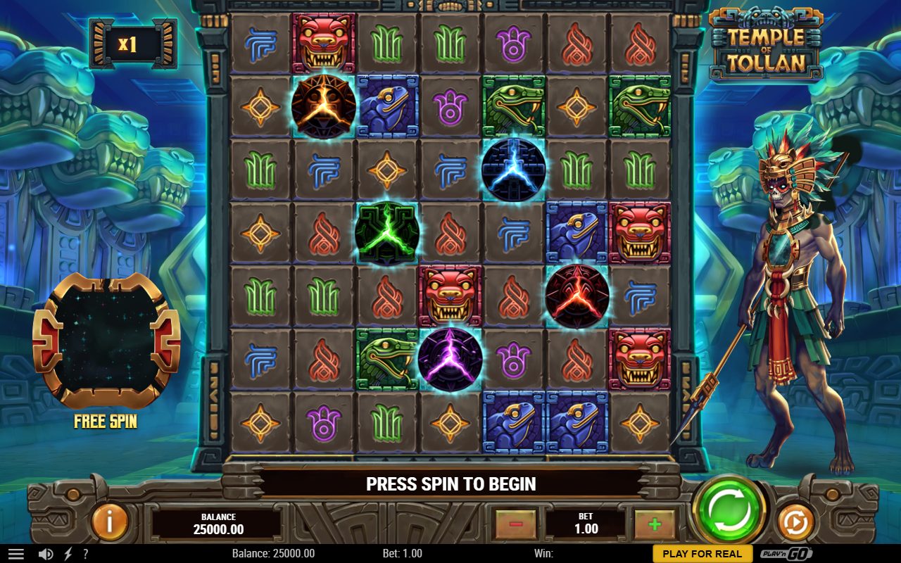 Temple of Tollan base game reels