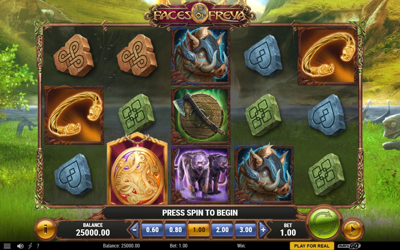 The Faces of Freya base game reels