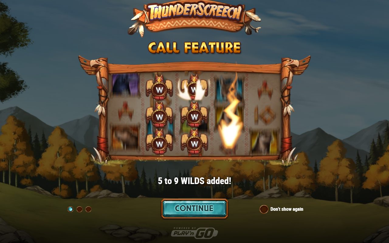 Thunder Screech game lobby / feature intro