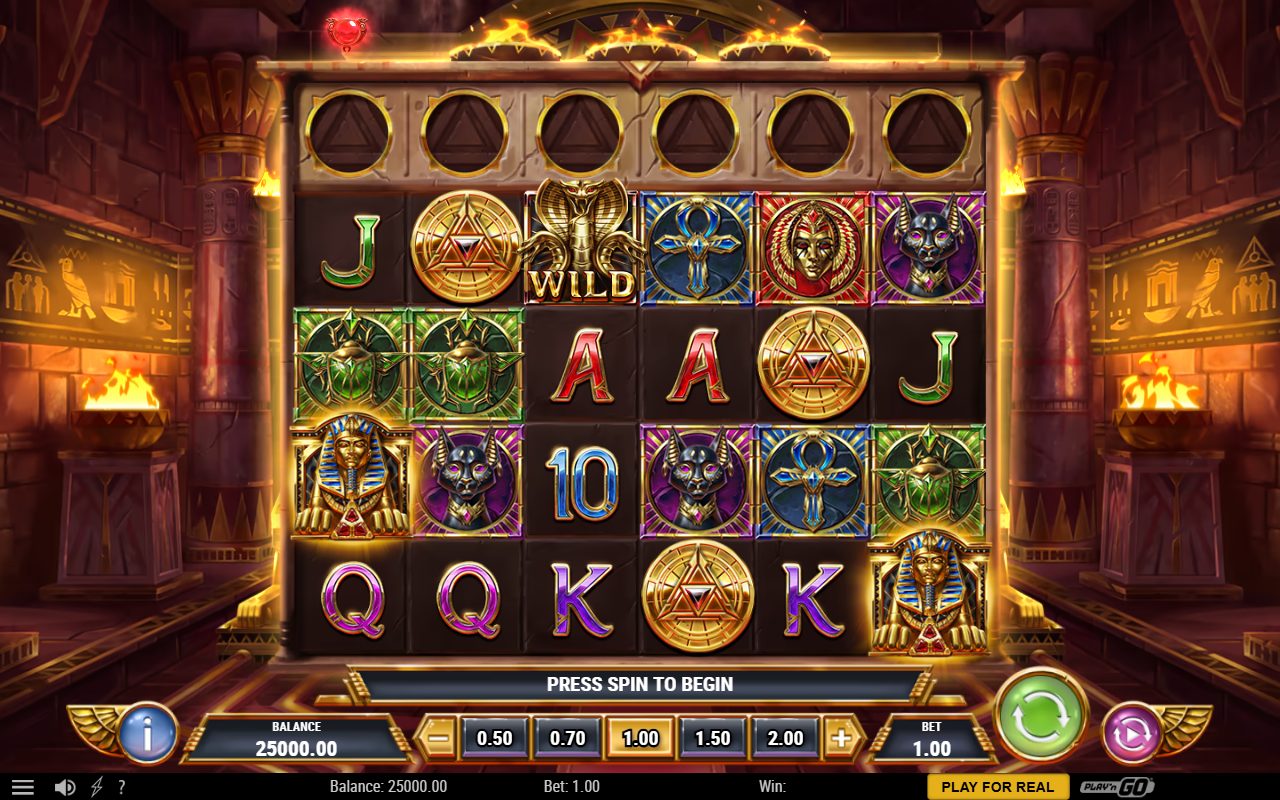 Tomb of Gold base game reels