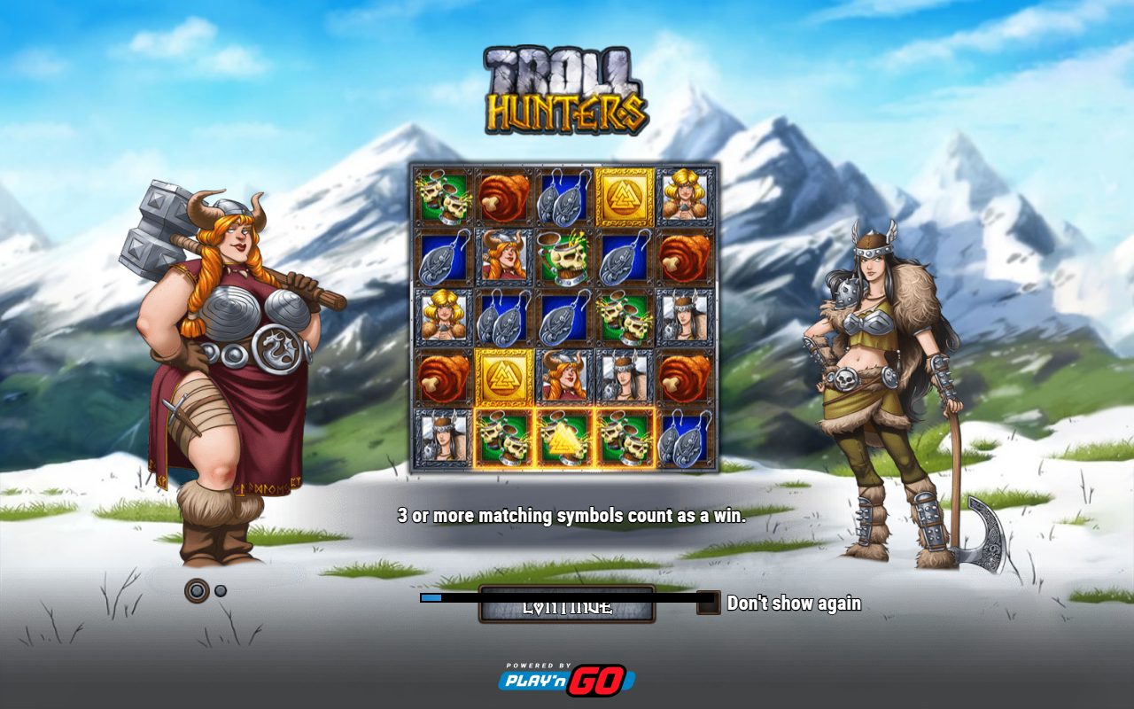 Troll Hunters game lobby / feature intro