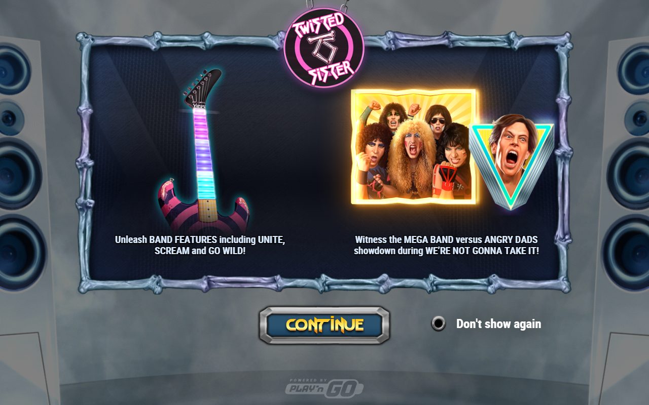 Twisted Sister game lobby / feature intro