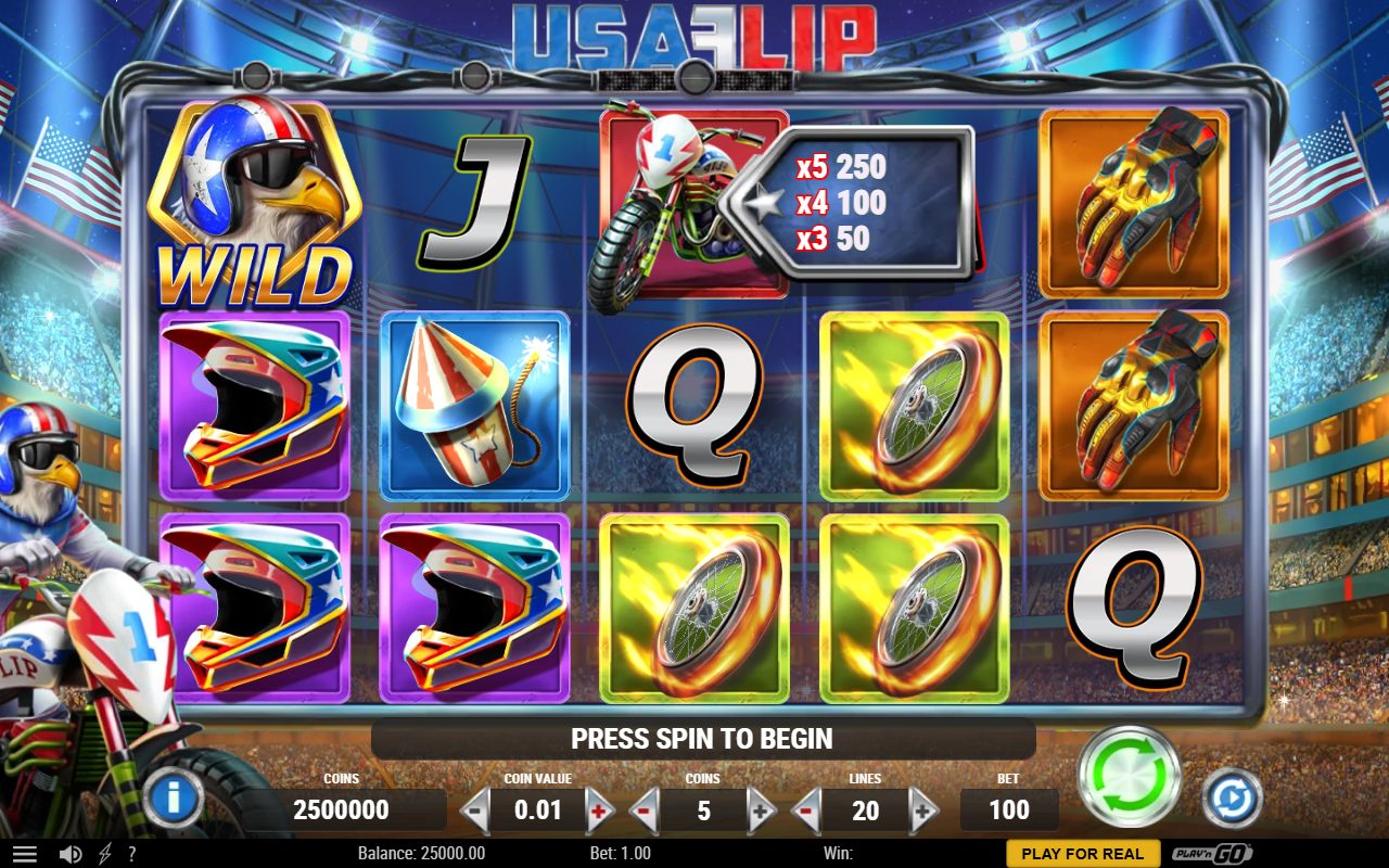 USA Flip game lobby / feature intro