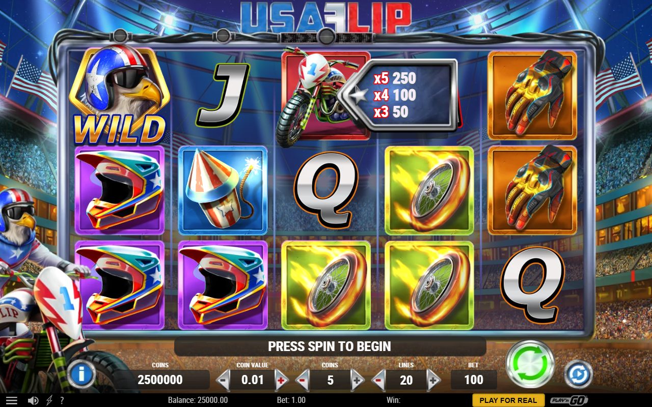 USA Flip base game reels