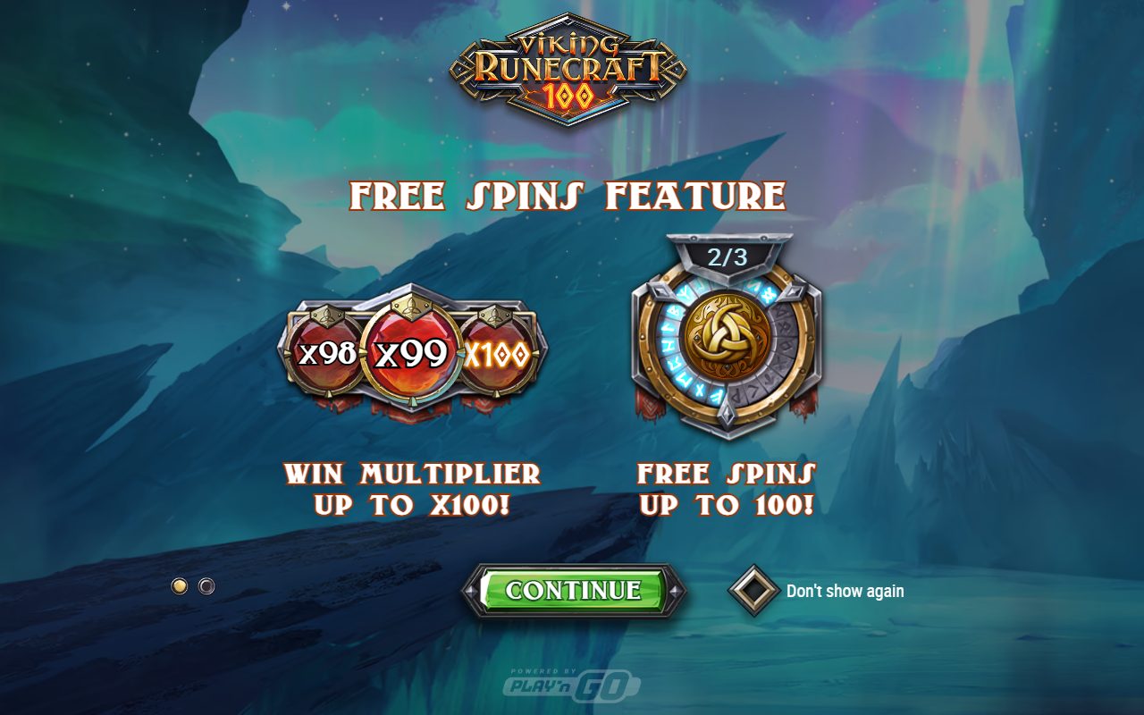 Viking Runecraft 100 game lobby / feature intro