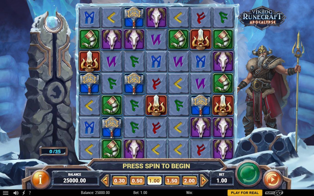Viking Runecraft: Apocalypse base game reels