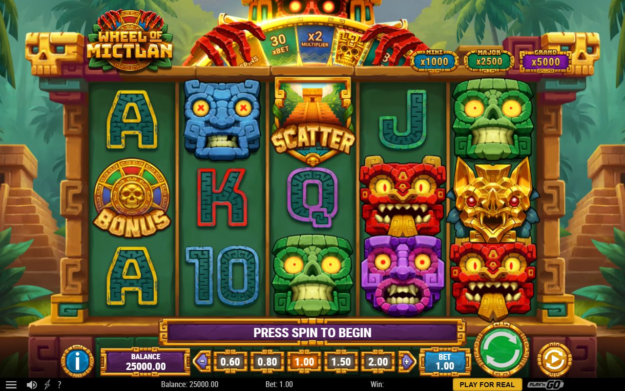 Wheel of Mictlan base game reels