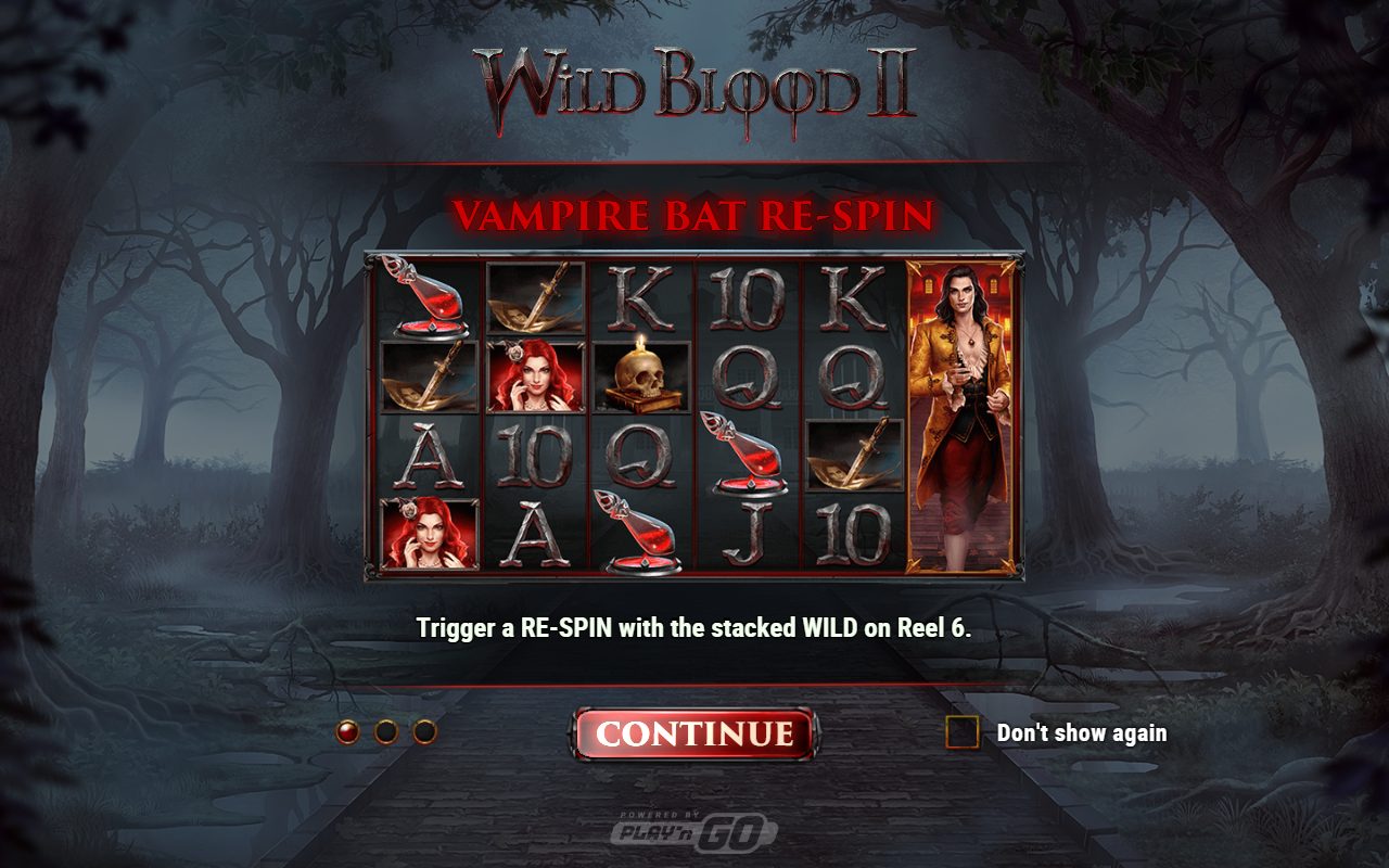 Wild Blood II game lobby / feature intro