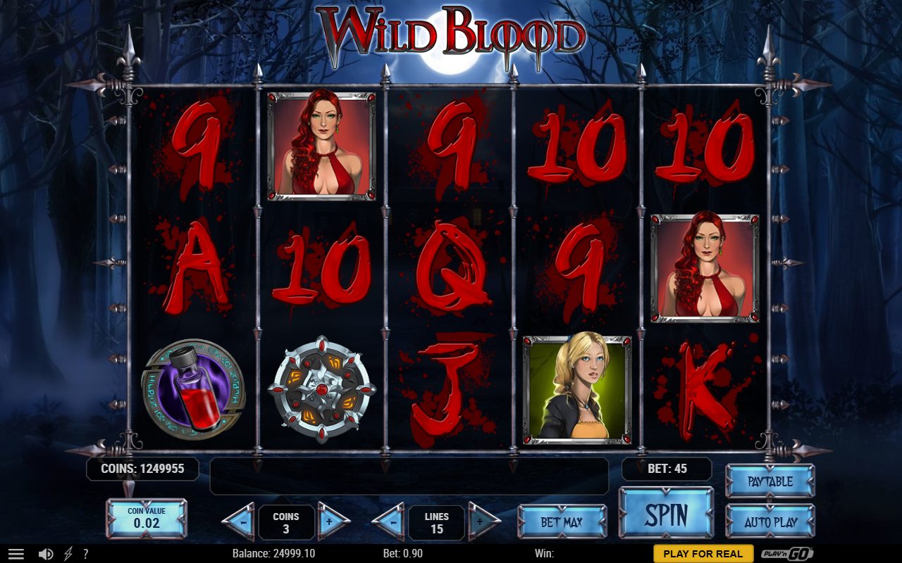 Wild Blood base game reels