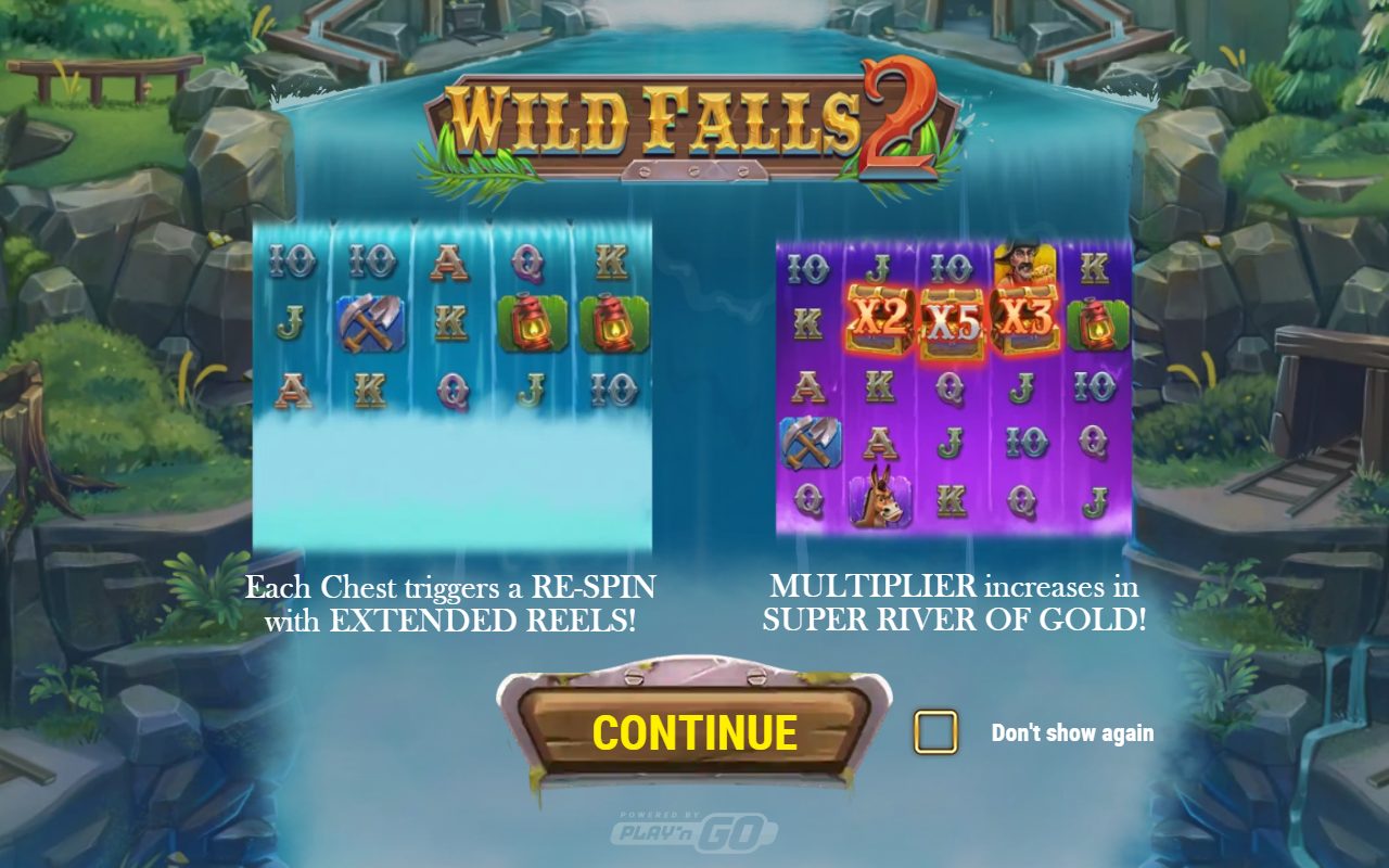 Wild Falls 2 game lobby / feature intro