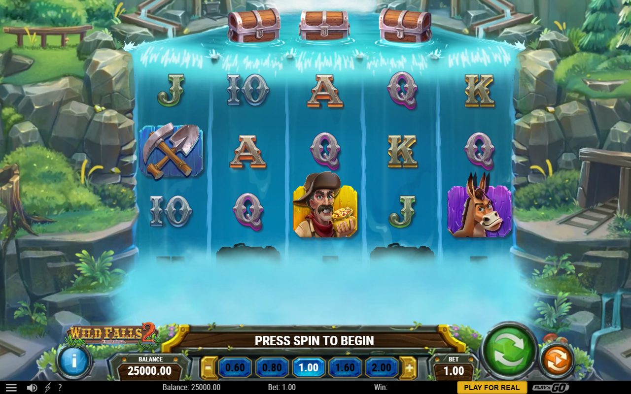 Wild Falls 2 base game reels