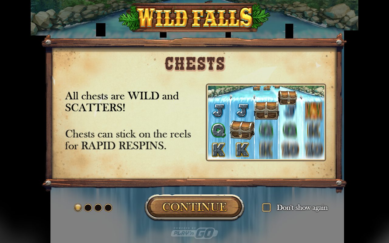 Wild Falls game lobby / feature intro