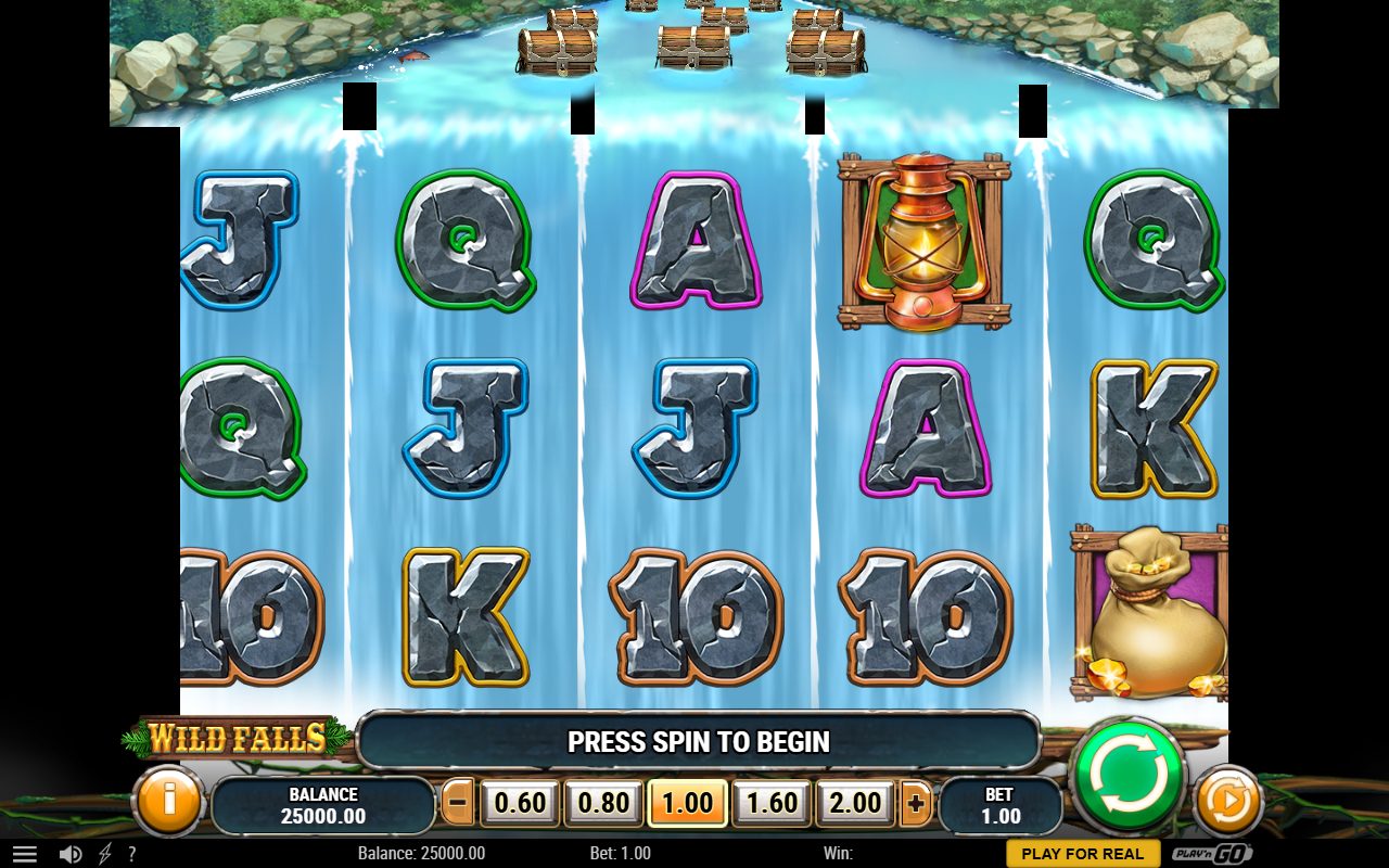 Wild Falls base game reels