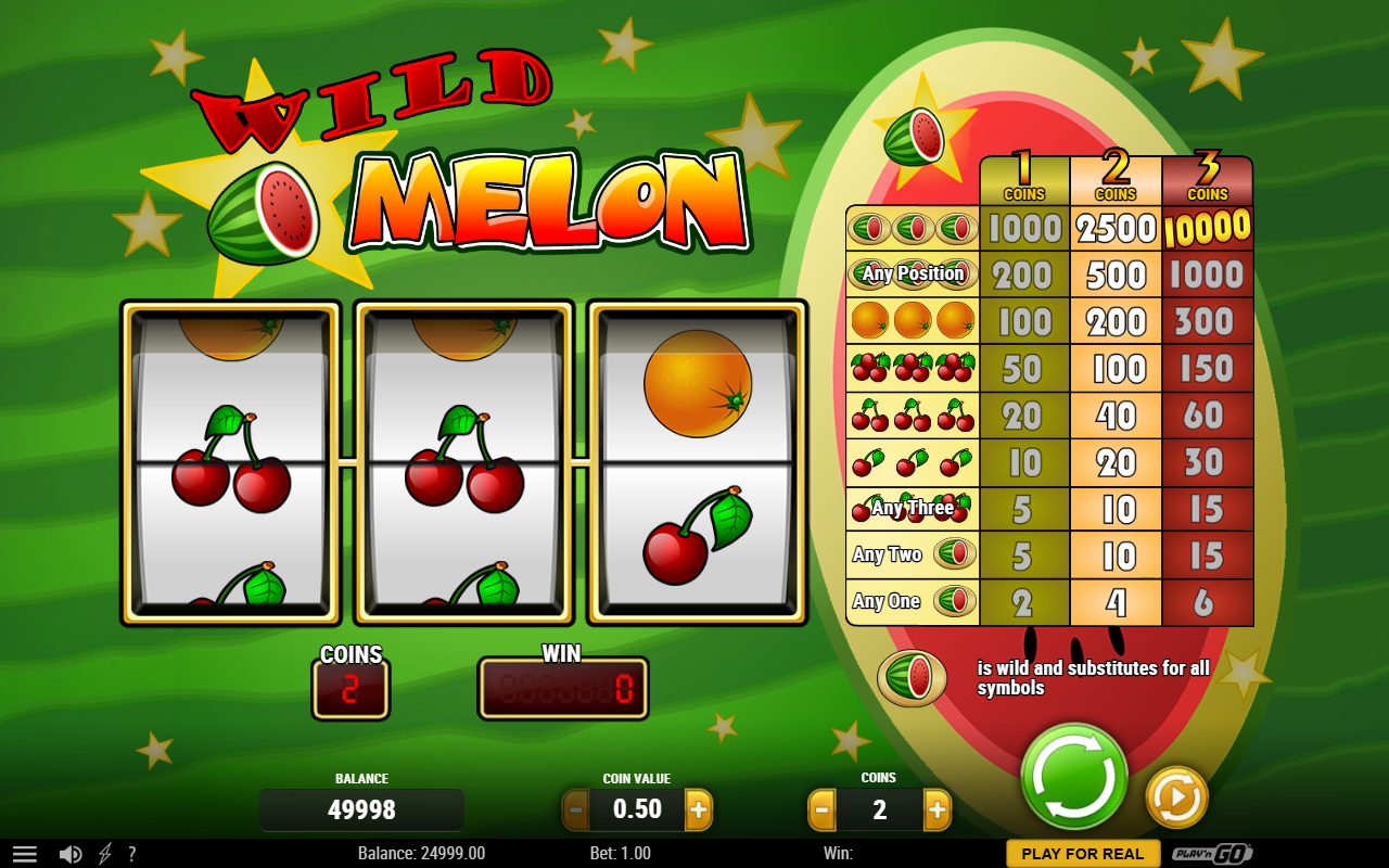Wild Melon base game reels