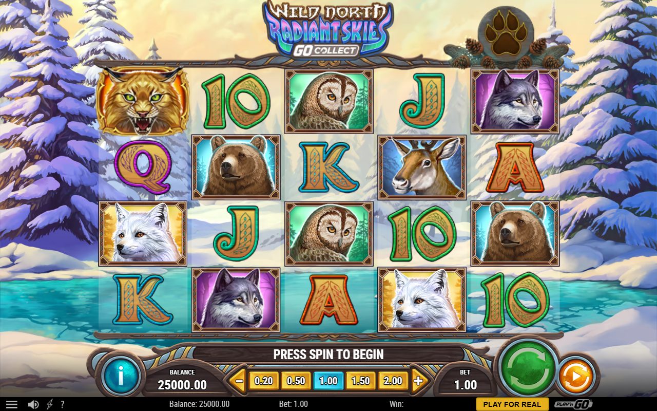 Wild North Radiant Skies GO Collect base game reels