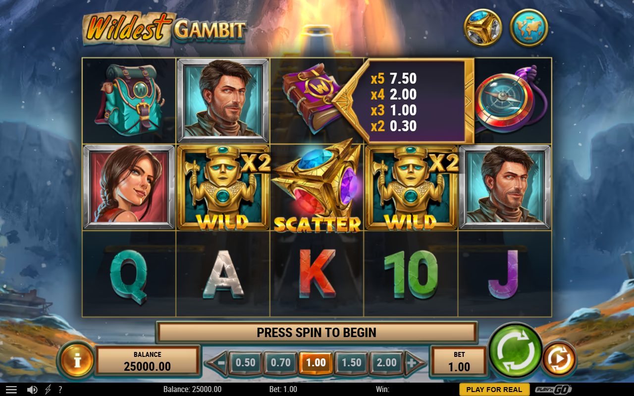 Wildest Gambit base game reels