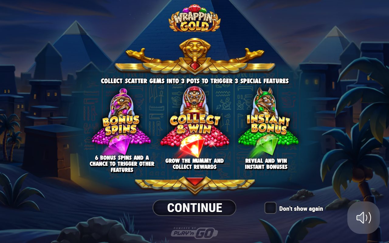 Wrappin' Gold game lobby / feature intro