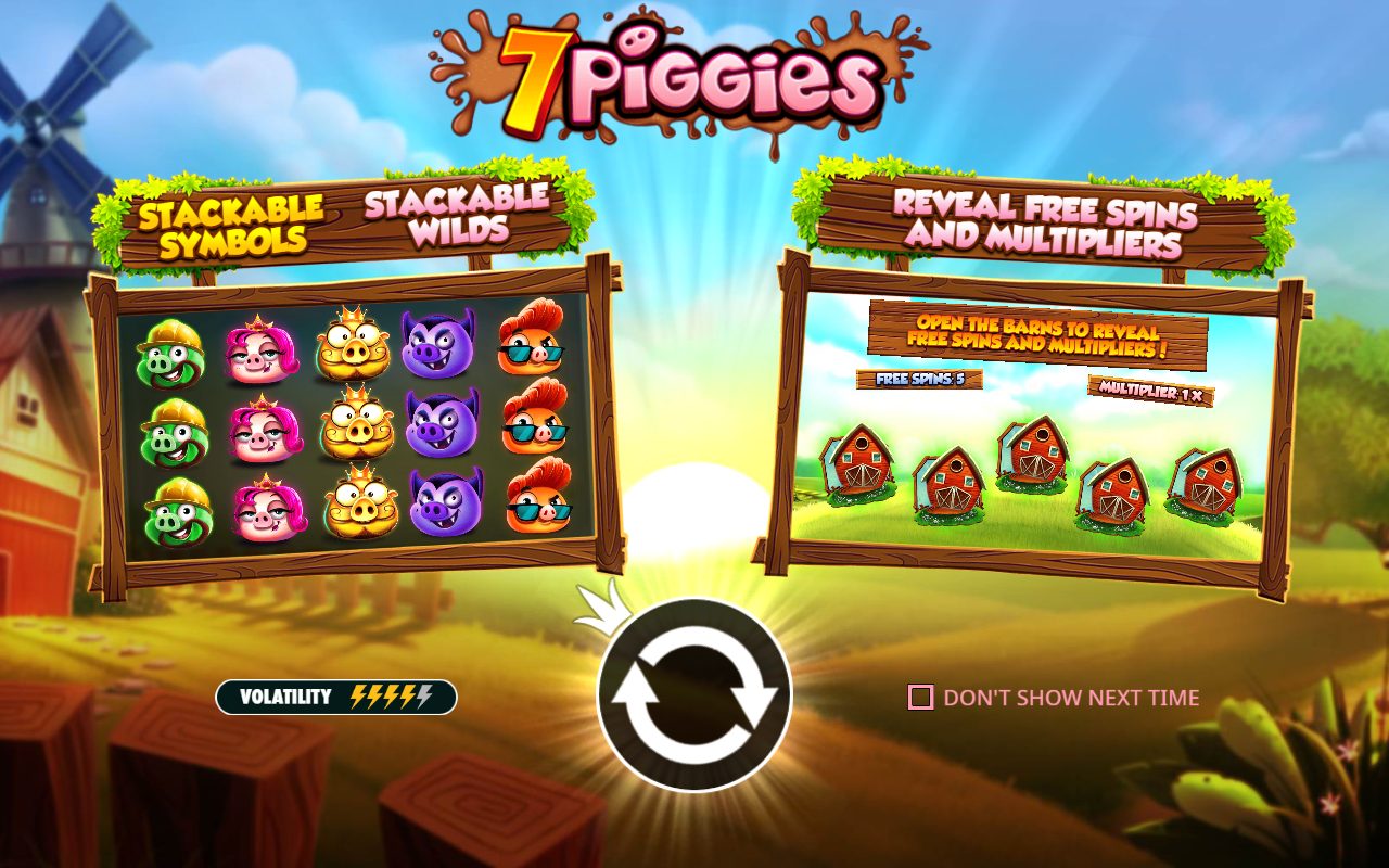 7 Piggies game lobby / feature intro
