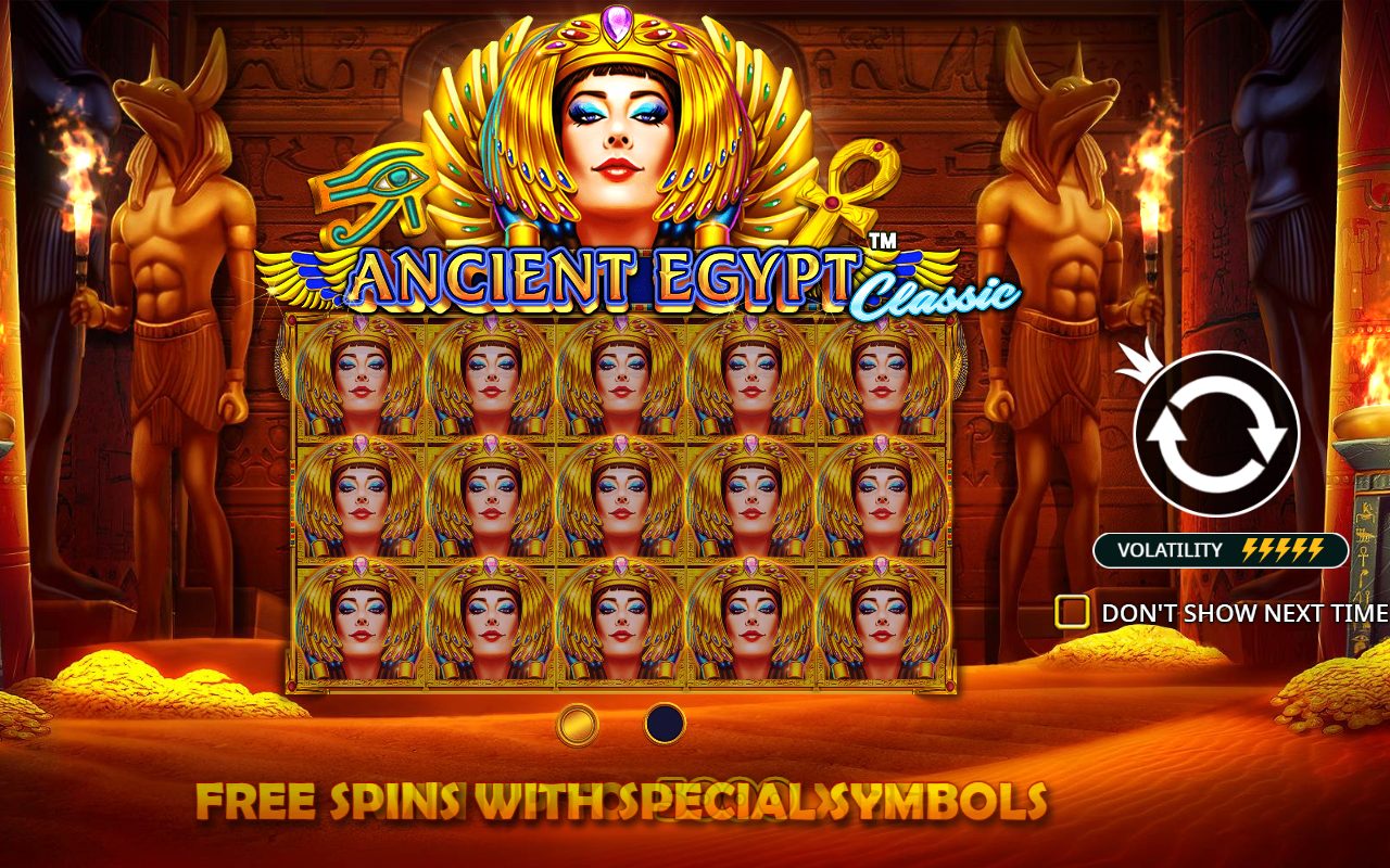 Ancient Egypt Classic game lobby / feature intro