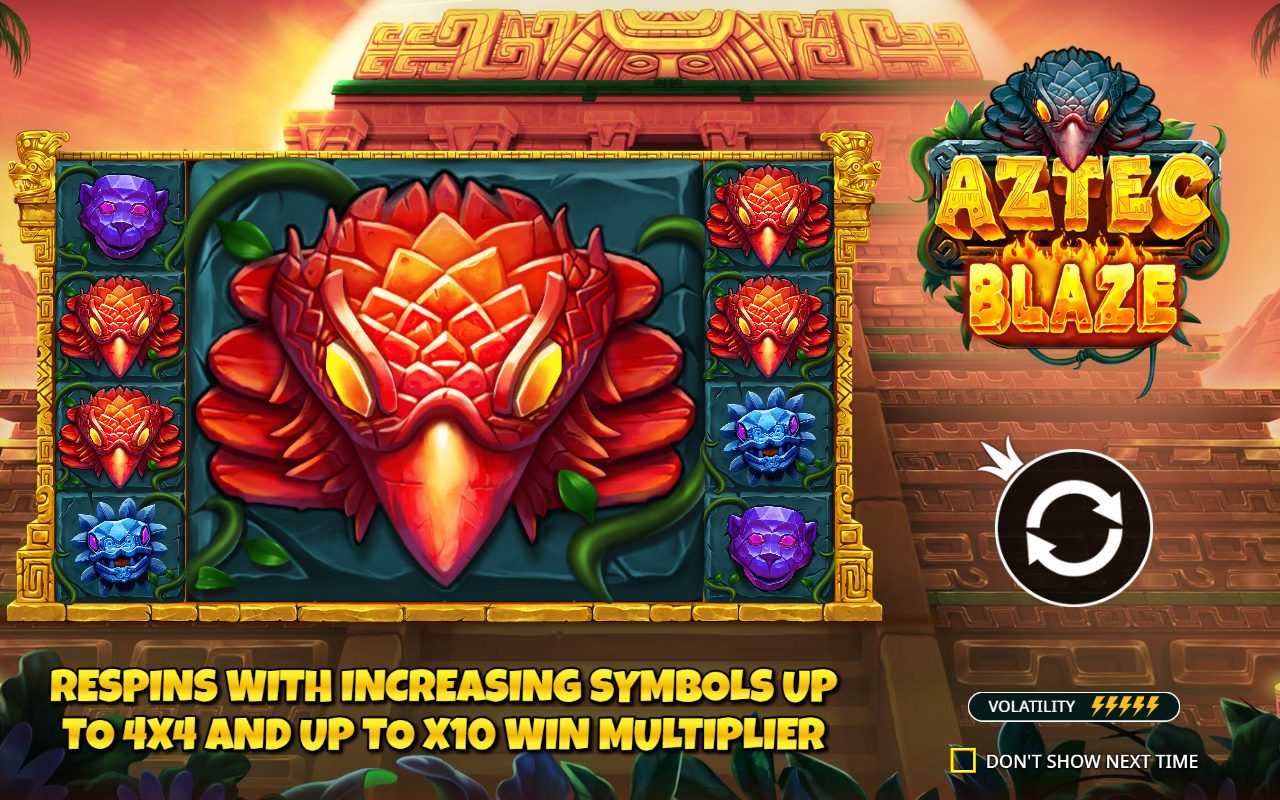 Aztec Blaze game lobby / feature intro