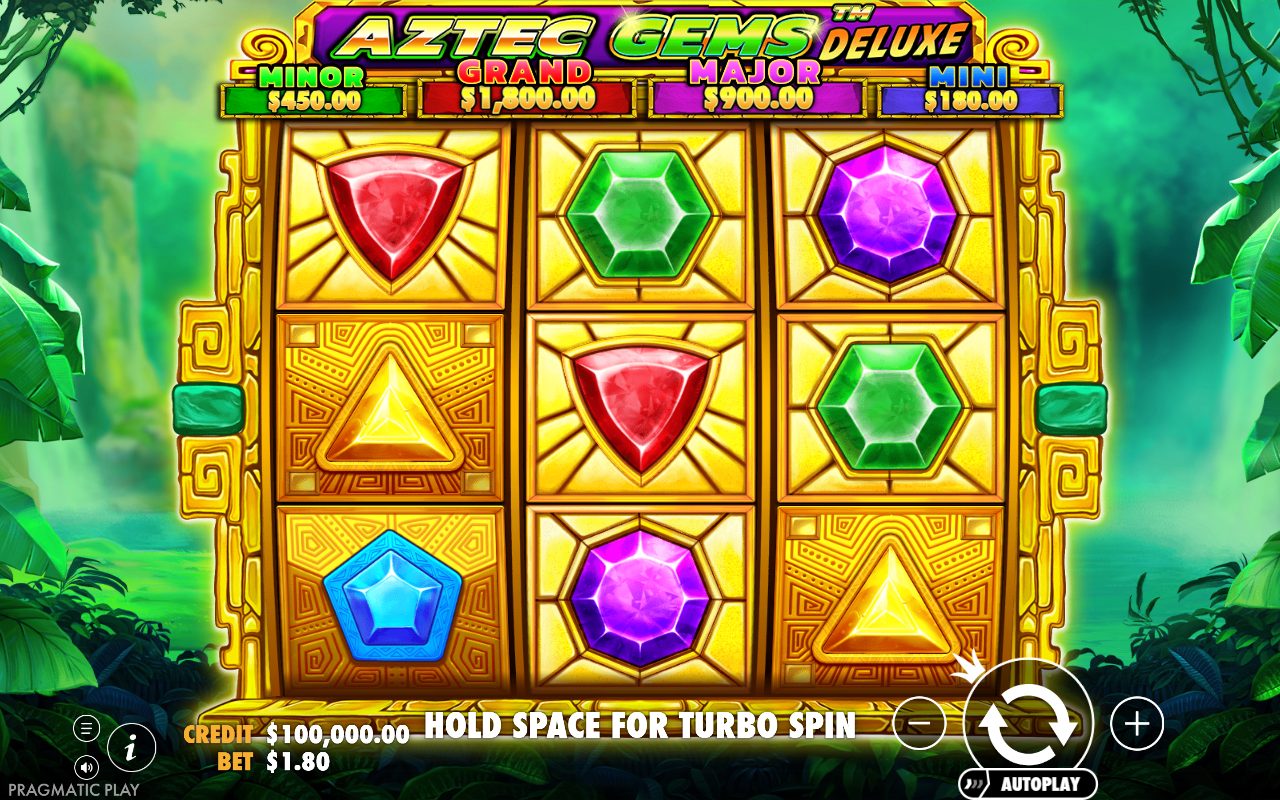 Aztec Gems Deluxe base game reels