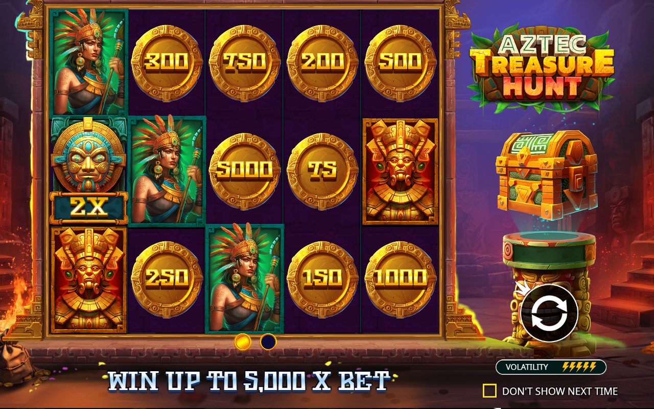 Aztec Treasure Hunt game lobby / feature intro