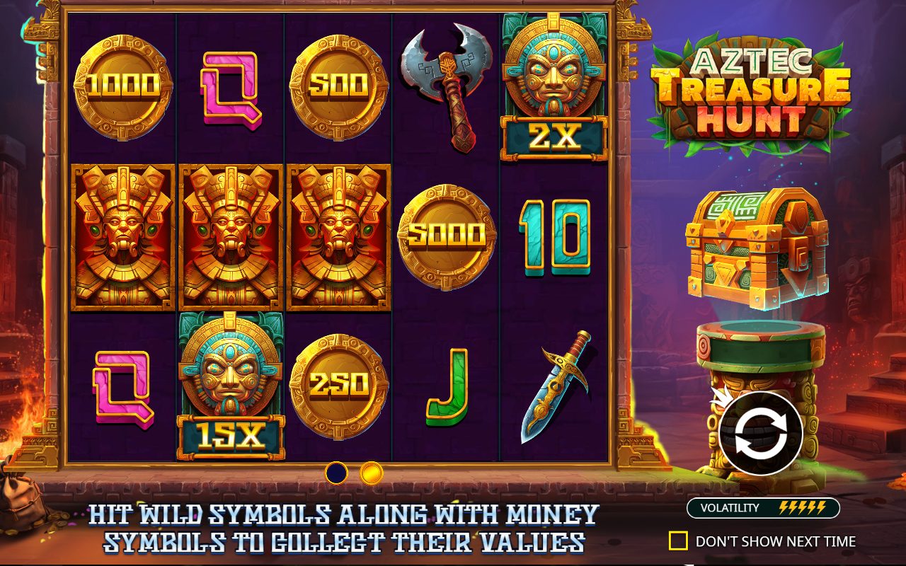 Aztec Treasure Hunt base game reels