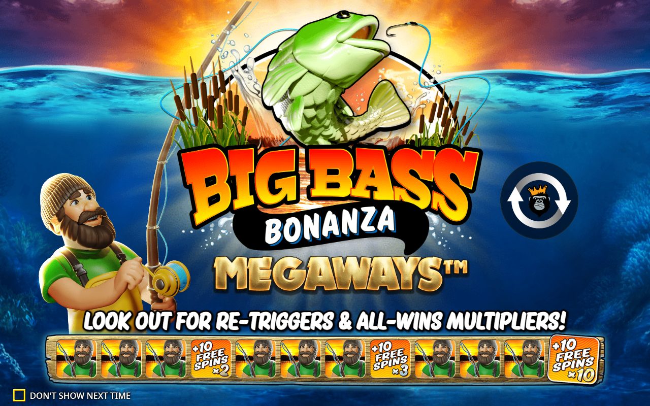 Big Bass Bonanza Megaways game lobby / feature intro
