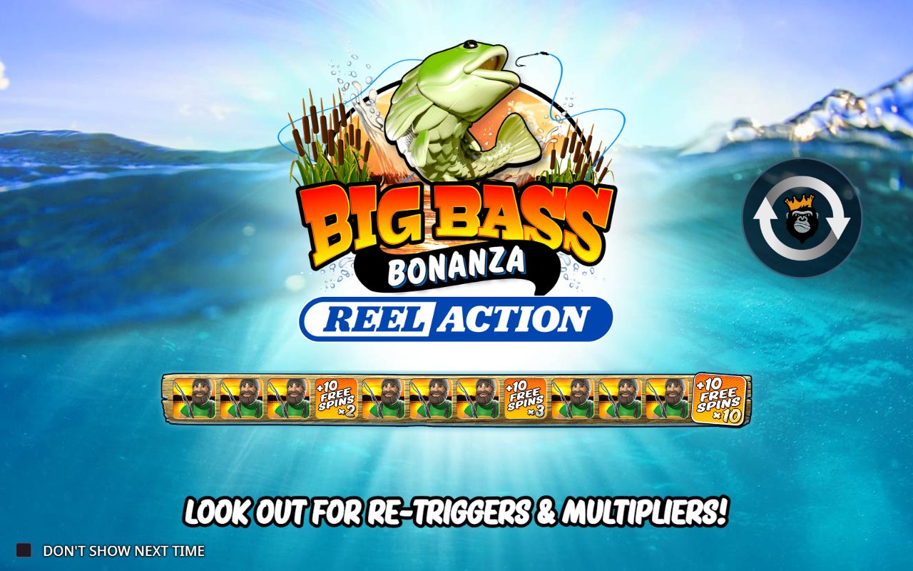 Big Bass Bonanza Reel Action game lobby / feature intro