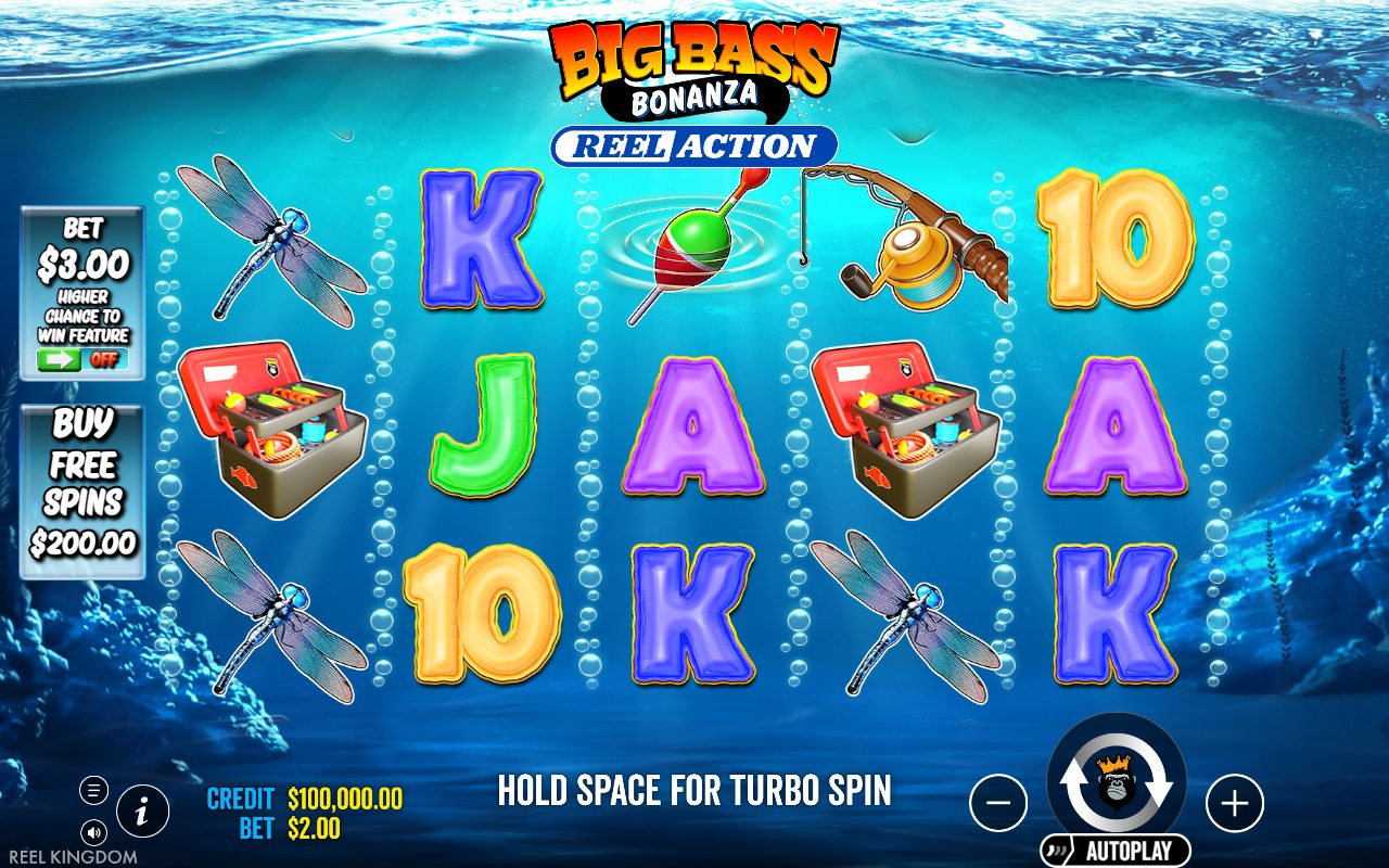 Big Bass Bonanza Reel Action base game reels