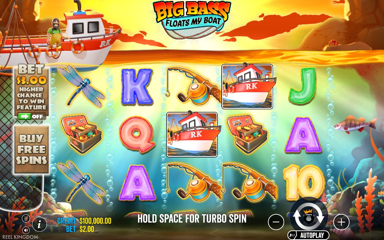 Big Bass Floats my Boat base game reels
