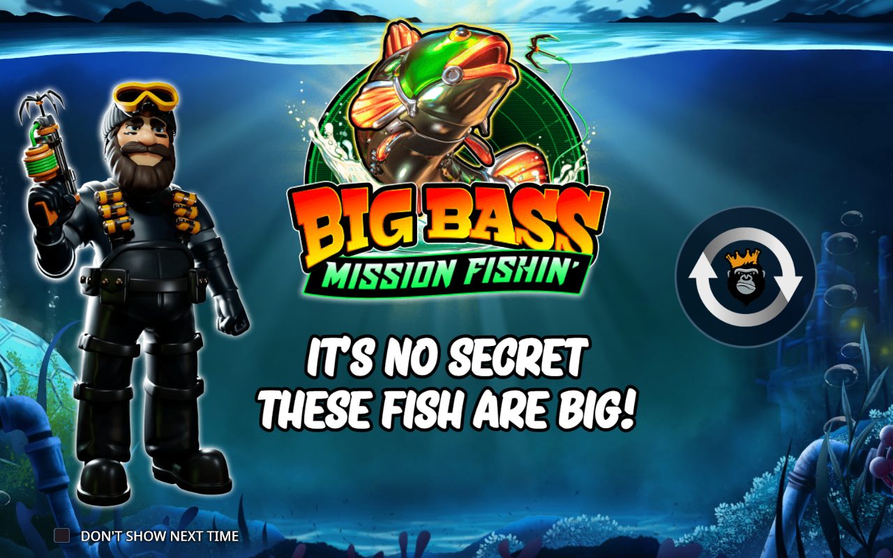 Big Bass Mission Fishin' game lobby / feature intro