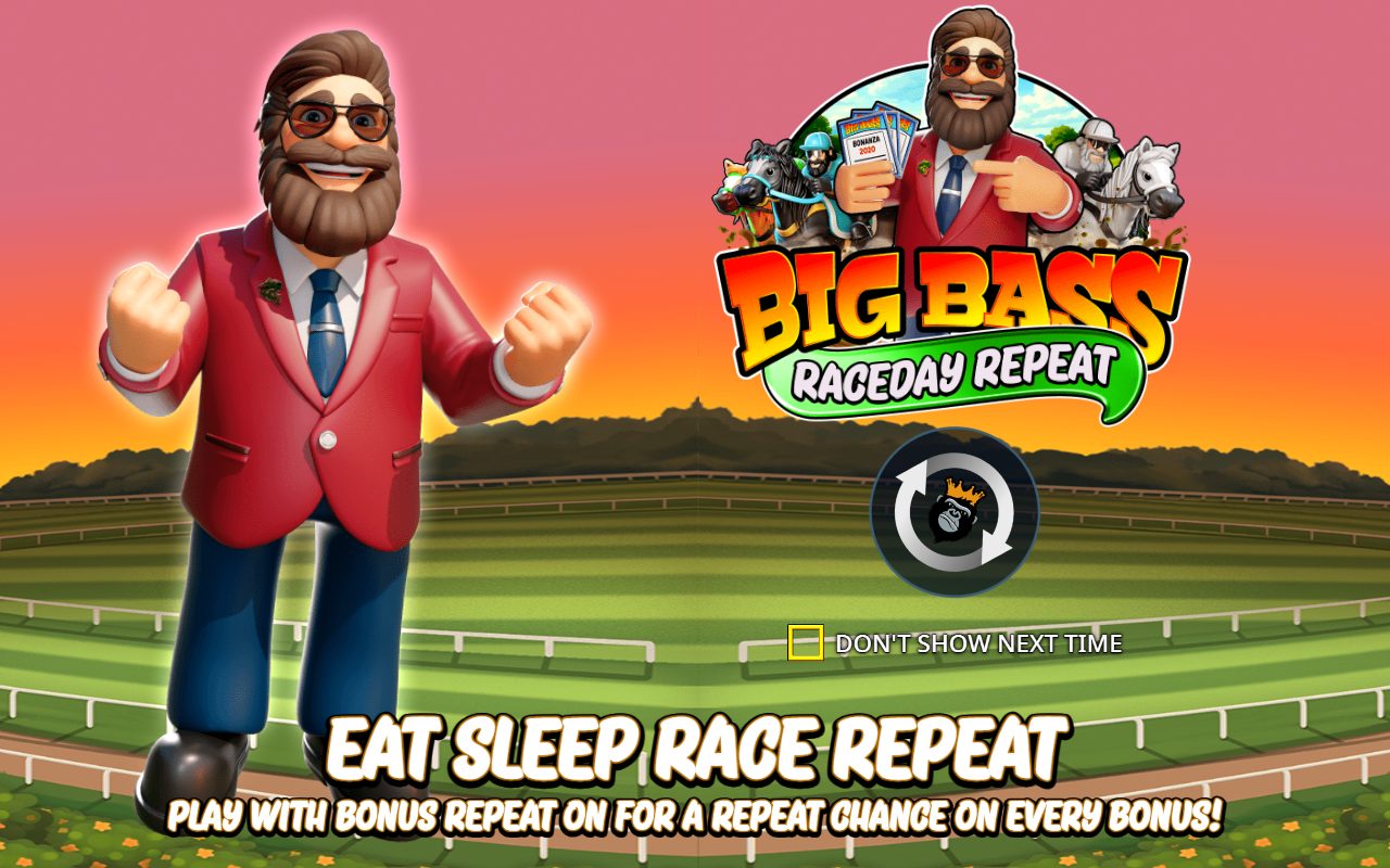 Big Bass Raceday Repeat game lobby / feature intro