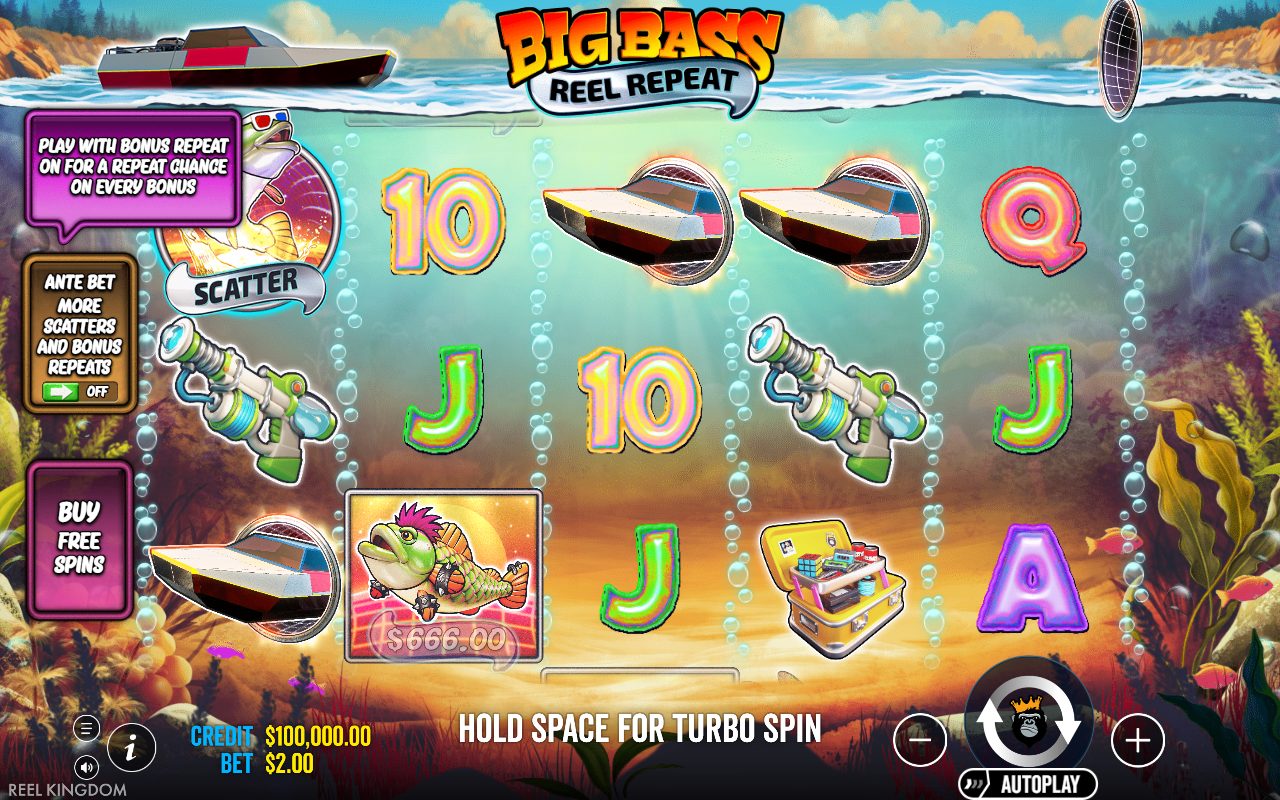 Big Bass Reel Repeat base game reels