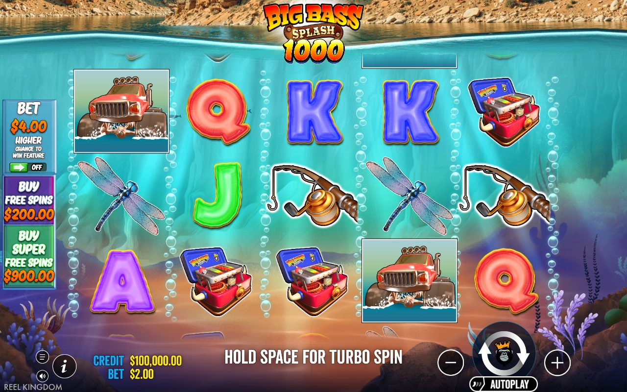 Big Bass Splash 1000 base game reels