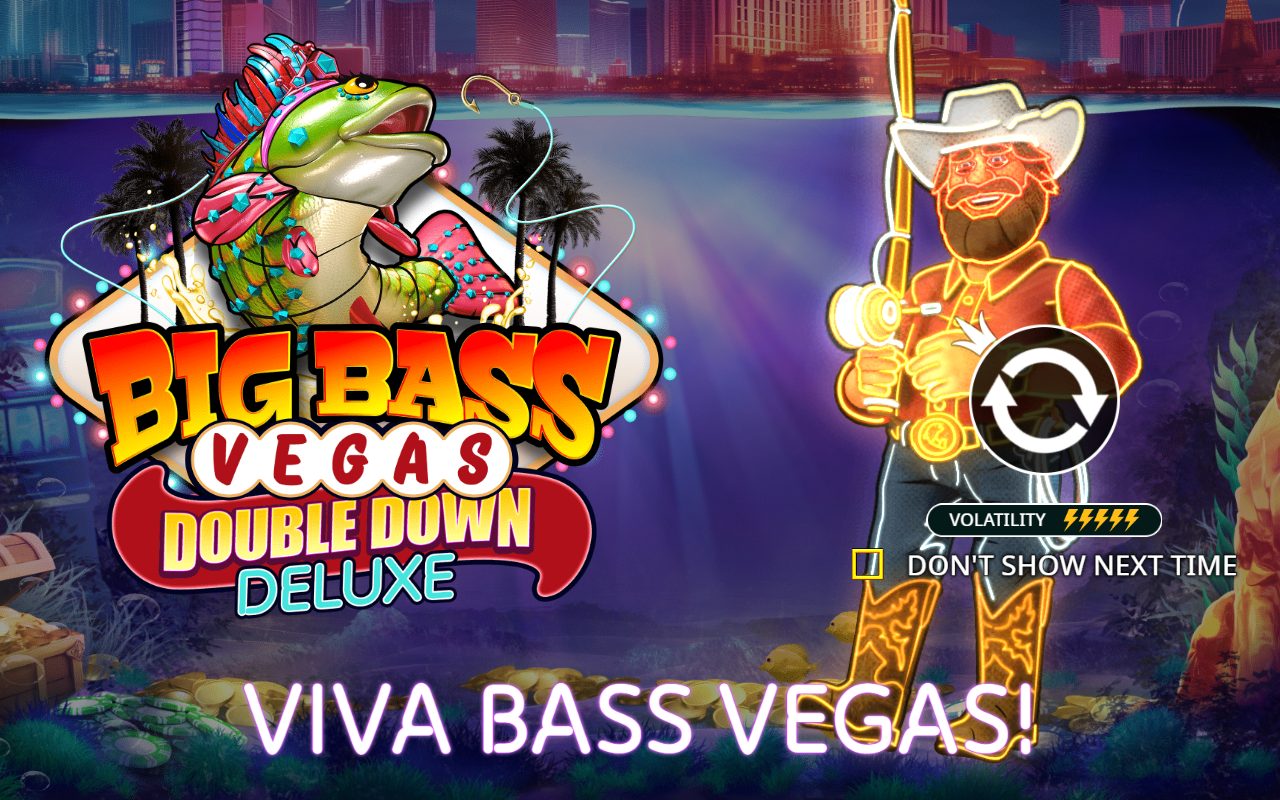 Big Bass Vegas Double Down Deluxe game lobby / feature intro