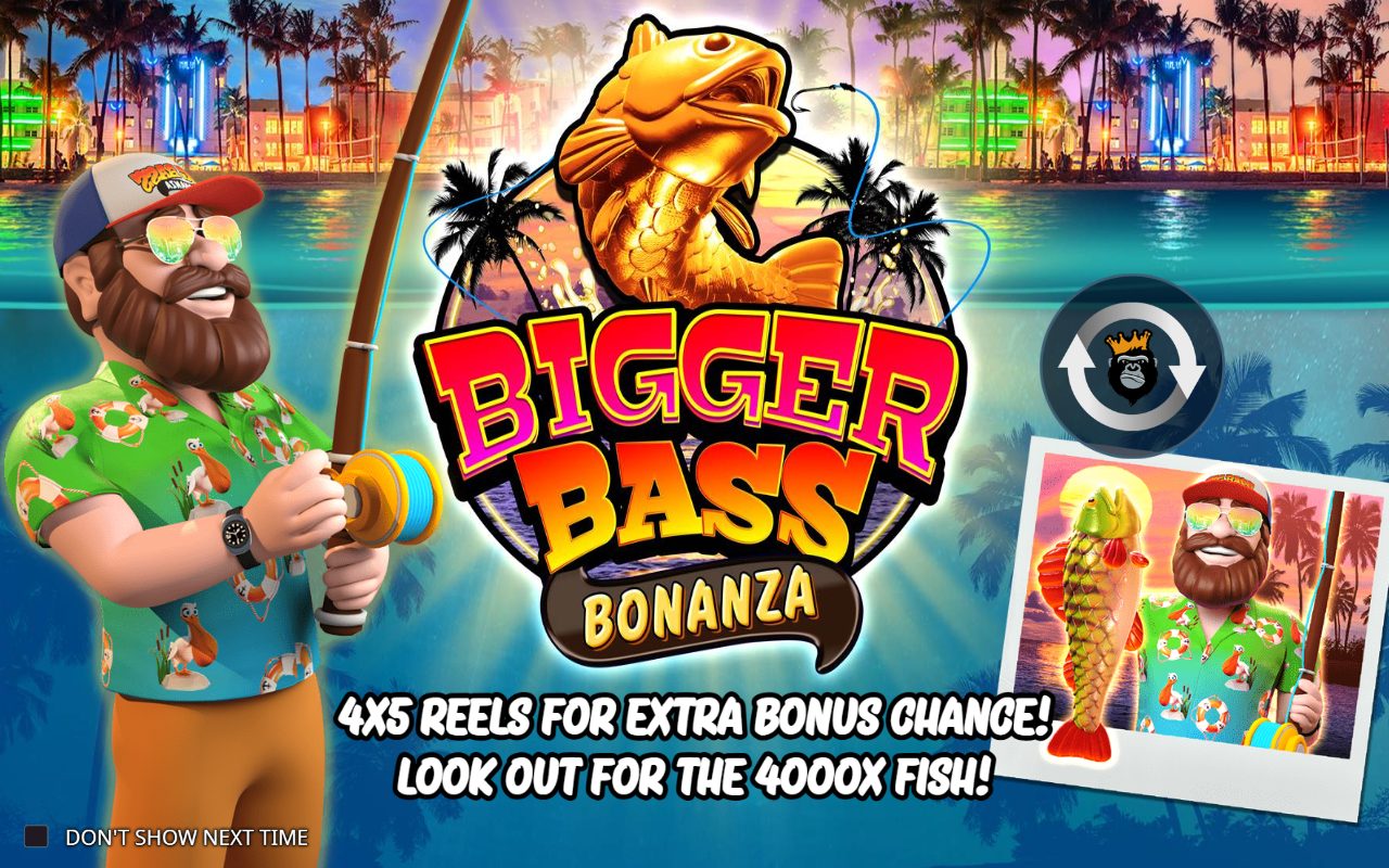 Bigger Bass Bonanza game lobby / feature intro