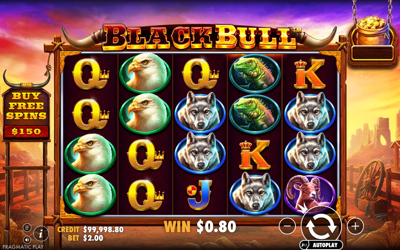 Black Bull base game reels