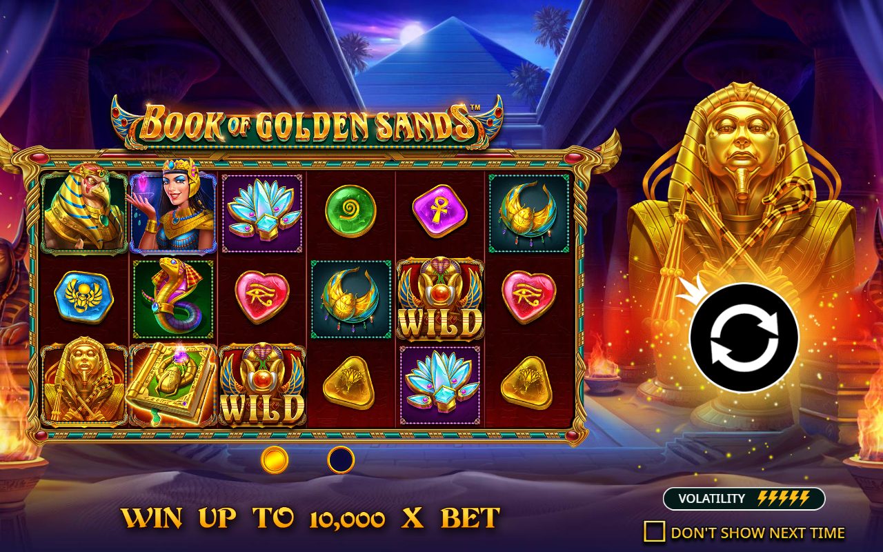 Book of Golden Sands base game reels
