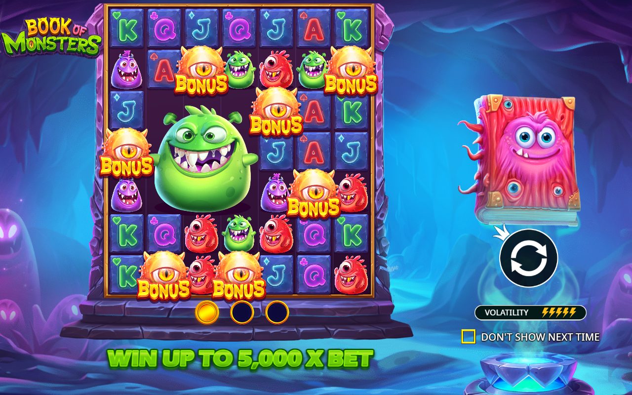 Book of Monsters game lobby / feature intro